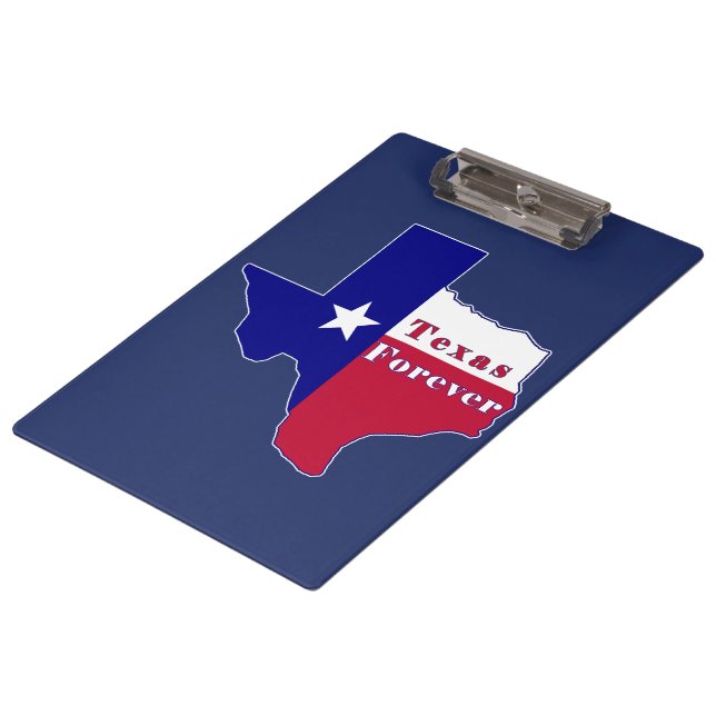 Carpeta De Pinza Mapa de bandera de Texas para siempre (Angular)