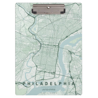Carpeta De Pinza Mapa de la ciudad de Filadelfia EE. UU. Diseño Mín