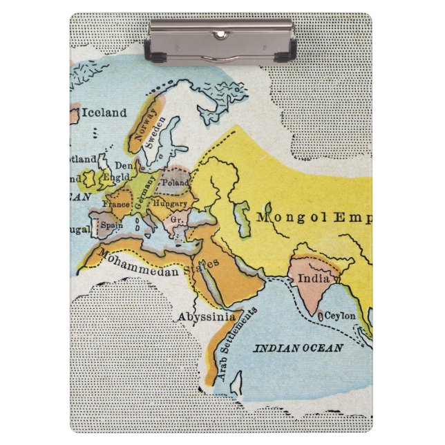 Carpeta De Pinza MAPA DEL MUNDO, c1300. (Anverso)