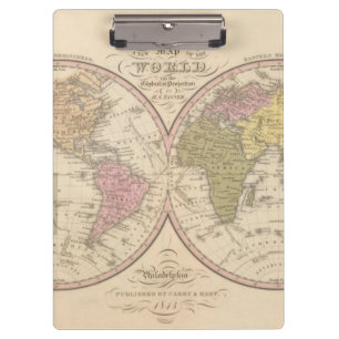 Carpeta De Pinza Mapa del mundo en la proyección globular 2