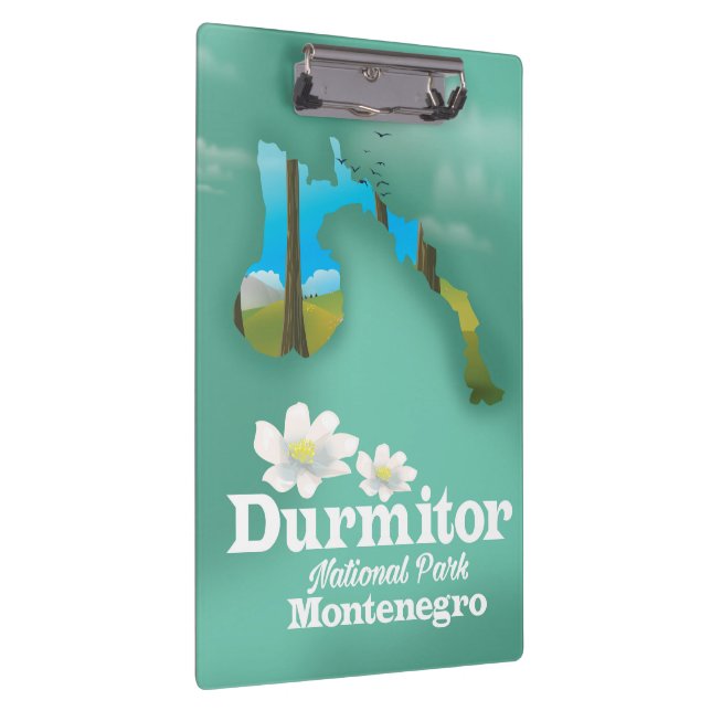 Carpeta De Pinza mapa del parque nacional Durmitor, Montenegro (Derecha)