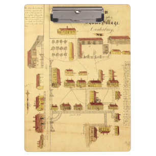 CARPETA DE PINZA MAPA DEL PUEBLO DE LA COCTELERA, 1849