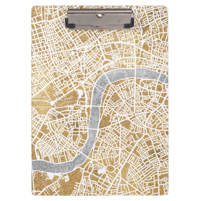 Carpeta De Pinza Mapa dorado de la ciudad de Londres (Anverso)