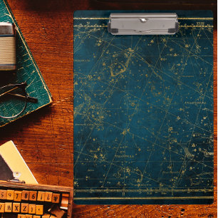 Carpeta De Pinza Mapa estelar celestial constelación azul galaxia d