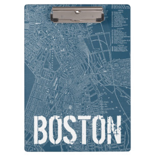 Carpeta De Pinza Mapa gráfico de Boston