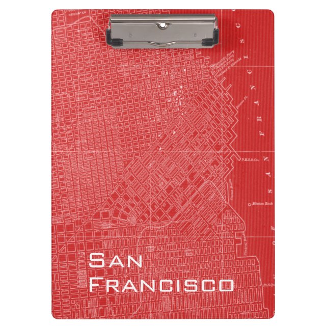 Carpeta De Pinza Mapa gráfico de San Francisco (Anverso)