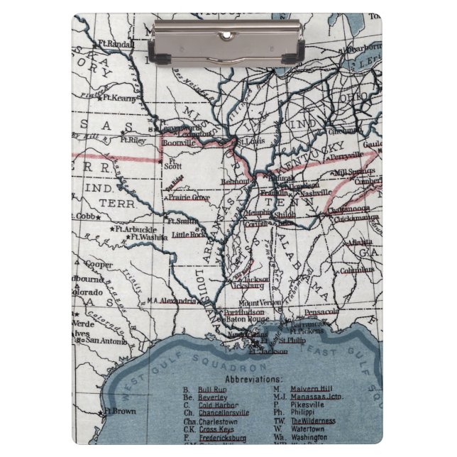 CARPETA DE PINZA MAPA: GUERRA CIVIL, 1861 (Anverso)