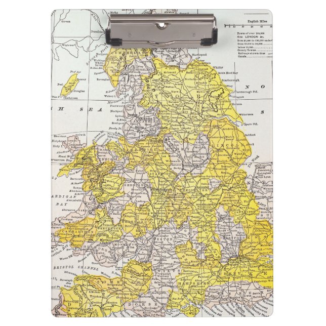 CARPETA DE PINZA MAPA: INGLATERRA Y PAÍS DE GALES (Anverso)