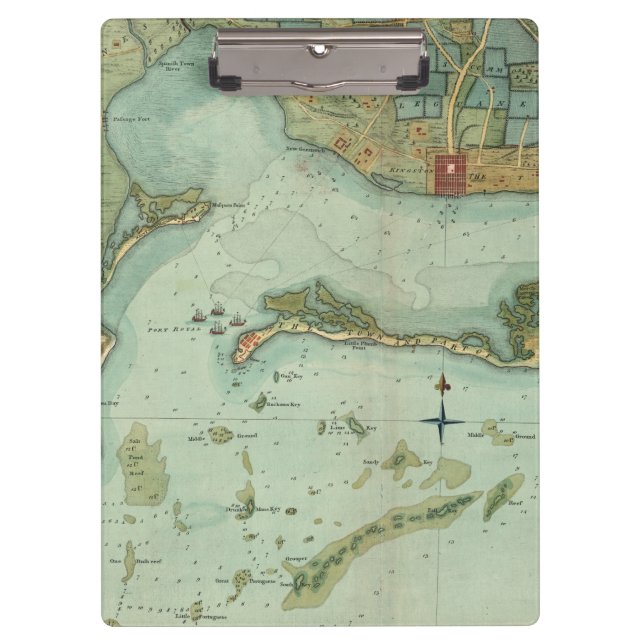 CARPETA DE PINZA MAPA: JAMAICA, 1756 (Anverso)