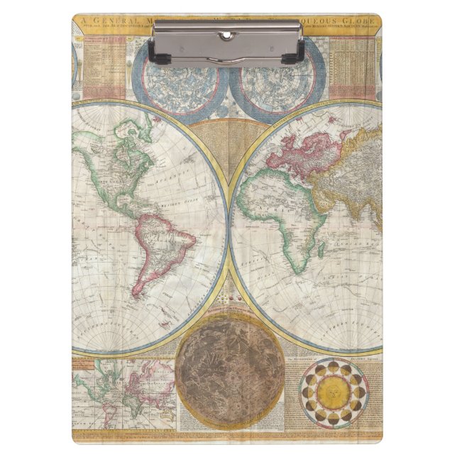 Carpeta De Pinza MAPA MUNDIAL Vintage (Anverso)