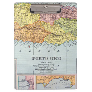 CARPETA DE PINZA MAPA: PUERTO RICO, 1900