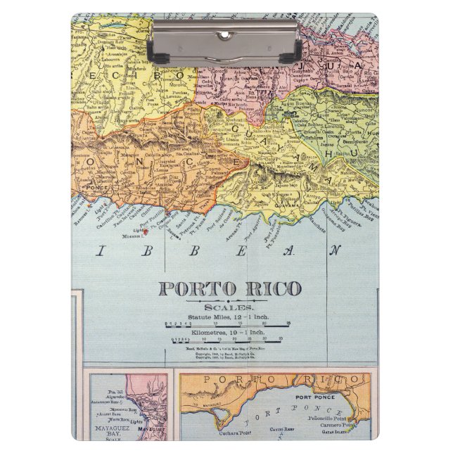 CARPETA DE PINZA MAPA: PUERTO RICO, 1900 (Anverso)