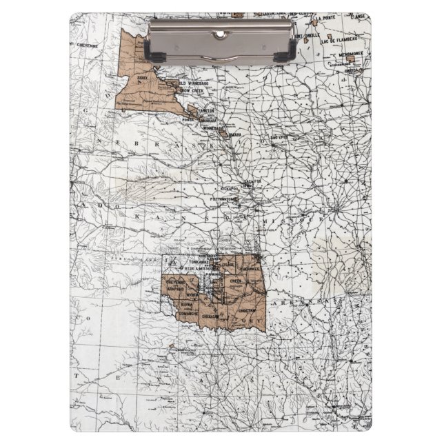 CARPETA DE PINZA MAPA: RESERVAS, 1888 (Anverso)