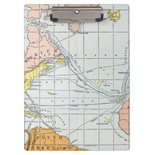 CARPETA DE PINZA MAPA: VIAJES ATLÁNTICOS