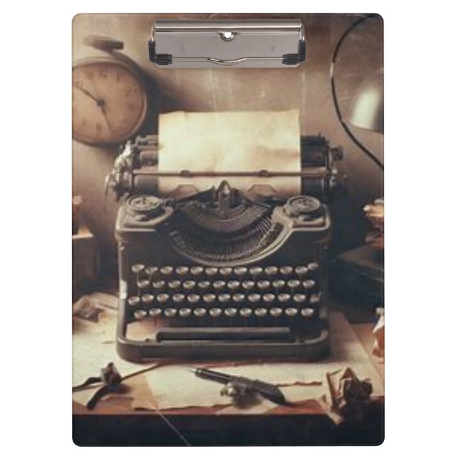 Carpeta De Pinza Máquina de escribir antigua de cosecha manual Brow (Anverso)