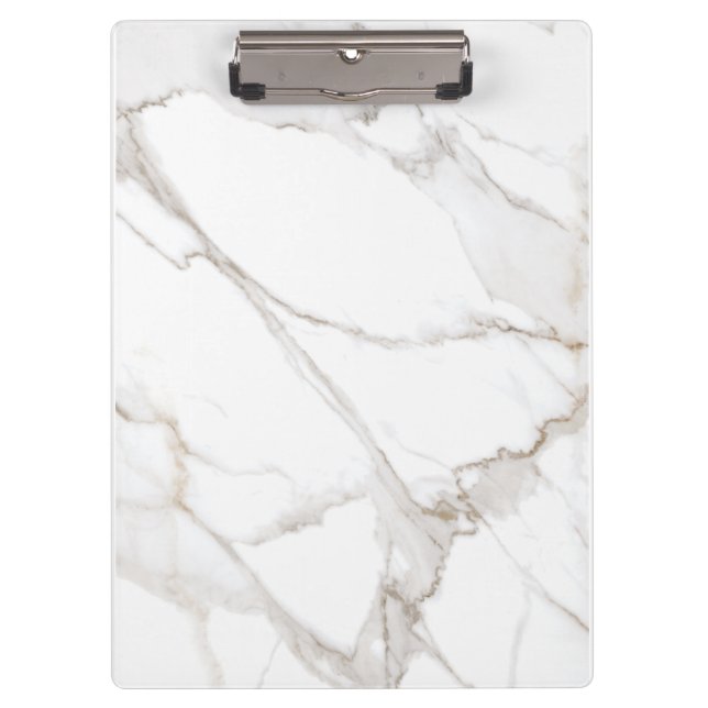 Carpeta De Pinza Marble blanco de lujo (Anverso)
