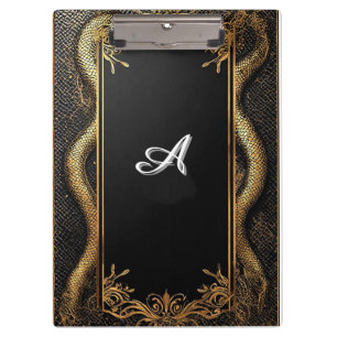 Carpeta De Pinza Marco negro y dorado elegante