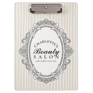 Carpeta De Pinza Marco ovalado ornamentado vintage marfil para saló
