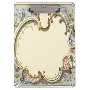 Carpeta De Pinza Marco victoriano azul otoño y dorado