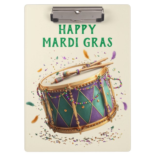 Carpeta De Pinza Mardi Gras Festive Drum (Anverso)