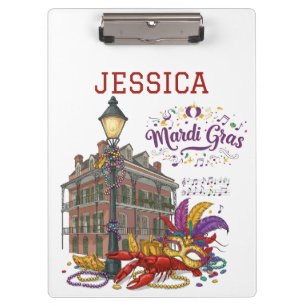 Carpeta De Pinza Mardi Gras personalizado