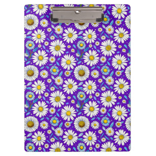 Carpeta De Pinza Margaritas y Hojas