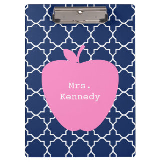 Carpeta De Pinza Marina de guerra rosada Quatrefoil de Apple