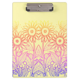 Carpeta De Pinza Mariposa Arcoiris Ombre y Ladybugs