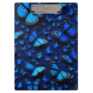 Carpeta De Pinza mariposa azul