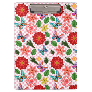 Carpeta De Pinza Mariposa floral de jardín de primavera moderno