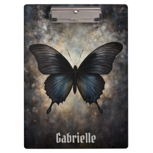 Carpeta De Pinza Mariposa gótica negra