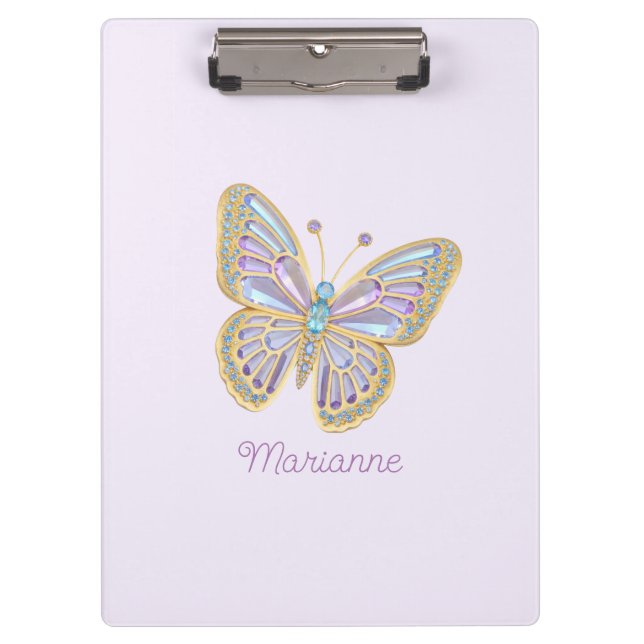 Carpeta De Pinza Mariposa jewel Purple Blue Gold (Anverso)
