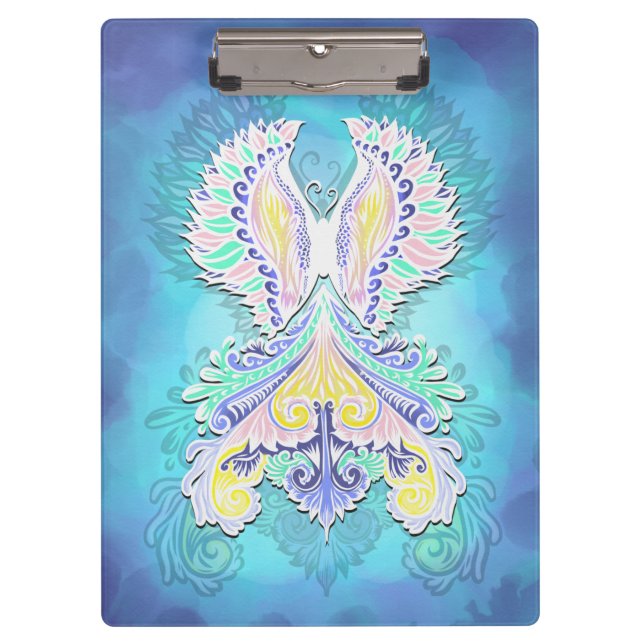 Carpeta De Pinza Mariposa mística pastel | Ethereal Boho Fantasy (Anverso)