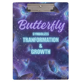Carpeta De Pinza Mariposa Simboliza Transformación Crecimiento Cósm