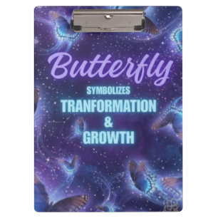 Carpeta De Pinza Mariposa Simboliza Transformación Crecimiento Cósm