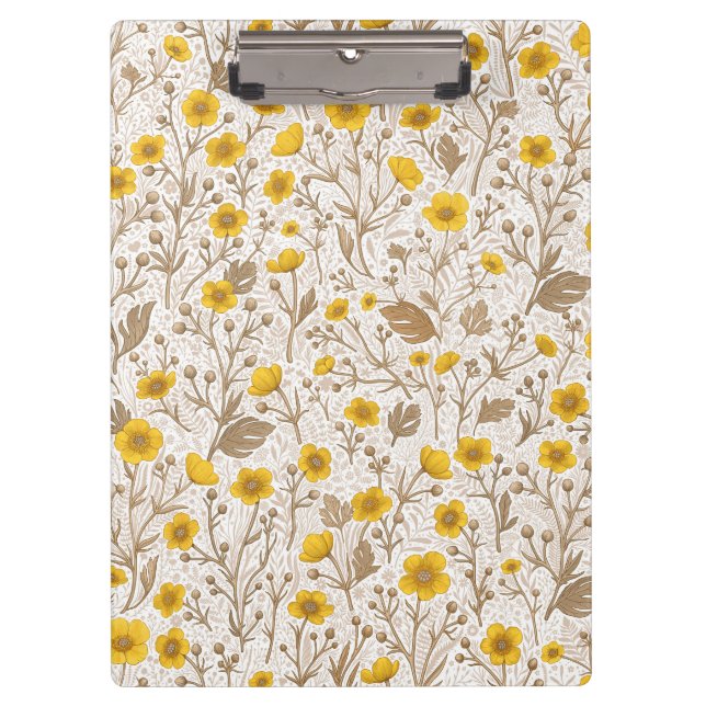 Carpeta De Pinza Mariposas, amarillas y marrones (Anverso)