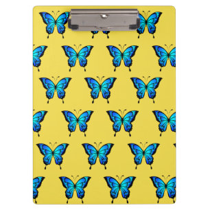Carpeta De Pinza Mariposas azules de un comerciante.