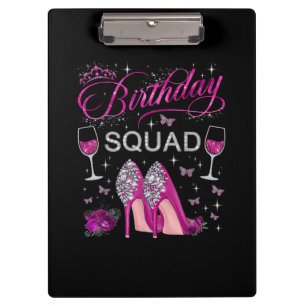 Carpeta De Pinza Mariposas del escuadrón de cumpleaños