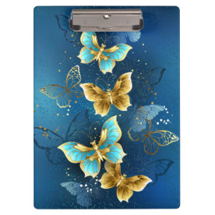 Carpeta De Pinza Mariposas doradas