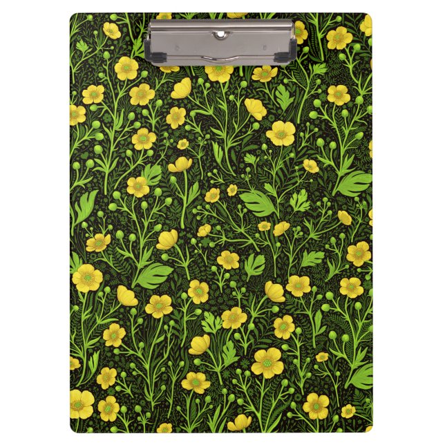 Carpeta De Pinza Mariposas en negro (Anverso)