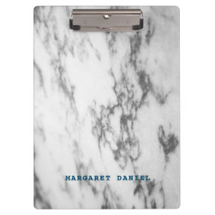 Carpeta De Pinza Mármol Blanco Claro