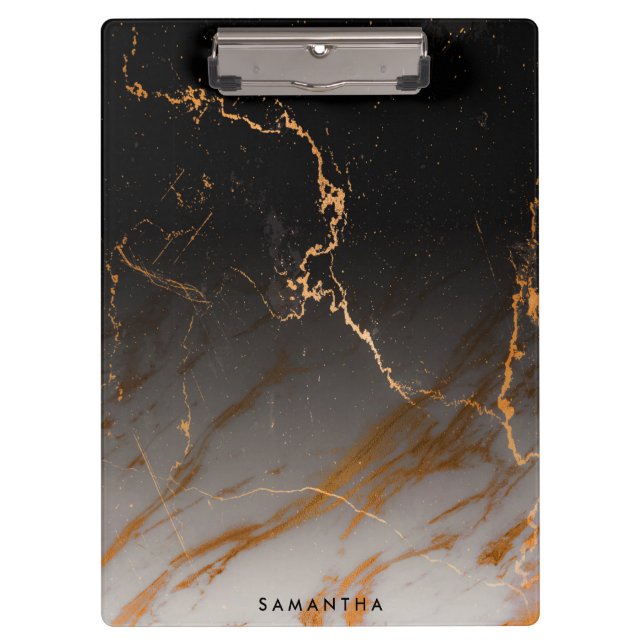 Carpeta De Pinza Mármol blanco y negro (Anverso)