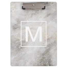 Carpeta De Pinza Mármol gris de moda monogramado