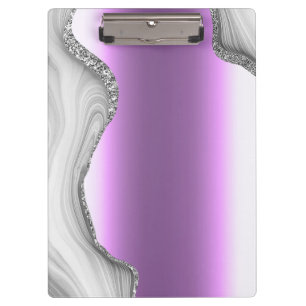 Carpeta De Pinza Mármol Ombre Dorado Moderno Glam Metalizado Lámina