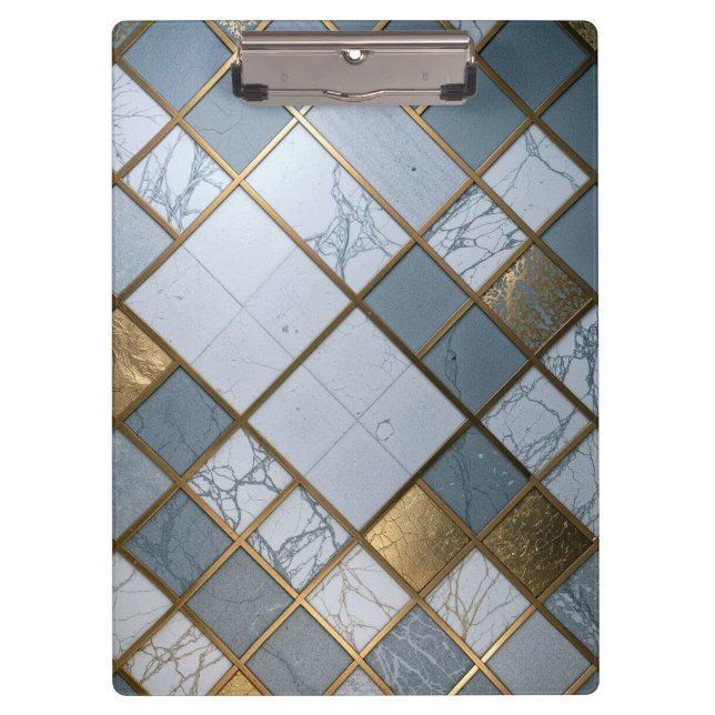 Carpeta De Pinza Marmor Gold Raster Luxus Geometrie (Anverso)