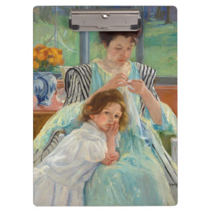 Carpeta De Pinza Mary Cassatt - Joven Madre Cosiedo