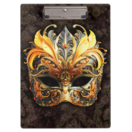 Carpeta De Pinza Máscara Dorada de Mascarada Veneciana