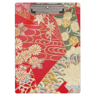 Carpeta De Pinza Materia textil japonesa del KIMONO, modelo del