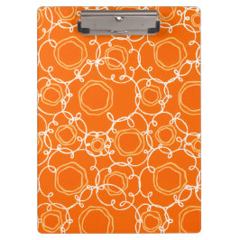 Carpeta De Pinza Matriz floral abstracta (naranja) Arte fino