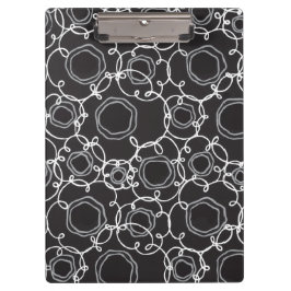 Carpeta De Pinza Matriz floral abstracta (negro) Arte fino